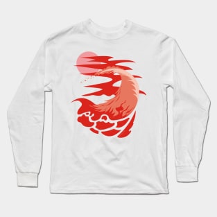 Red Wave Long Sleeve T-Shirt